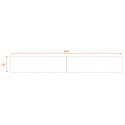 Faldón trasero de 2400X330 en PVC blanco
