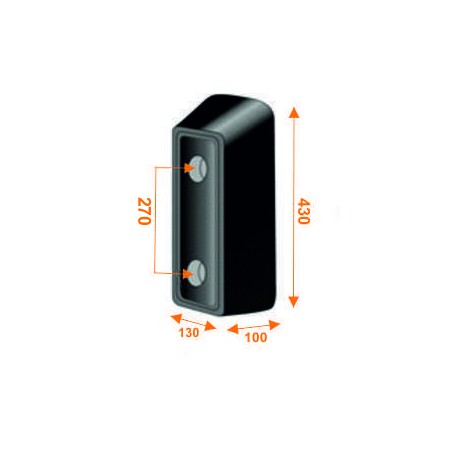 Tope trasero de 430 mm de alto KTT430