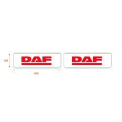 Faldilla  delantera color blanco 600x180 logo DAF rojo