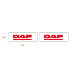 Faldilla  delantera color blanco 600x180 logo DAF rojo