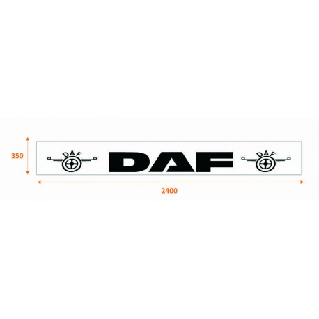 Faldilla trasera blanca 2400x350 logo DAF negro