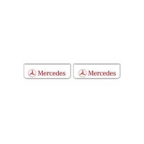 Faldilla delantera color blanco 600x180 logo MERCEDES rojo