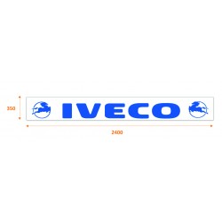 Faldilla trasera blanca 2400x350 logo IVECO azul