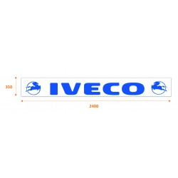 Faldilla trasera blanca 2400x350 logo IVECO azul