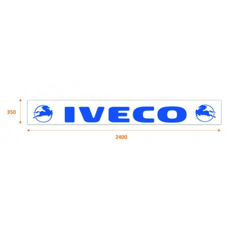 Faldilla trasera blanca 2400x350 logo IVECO azul