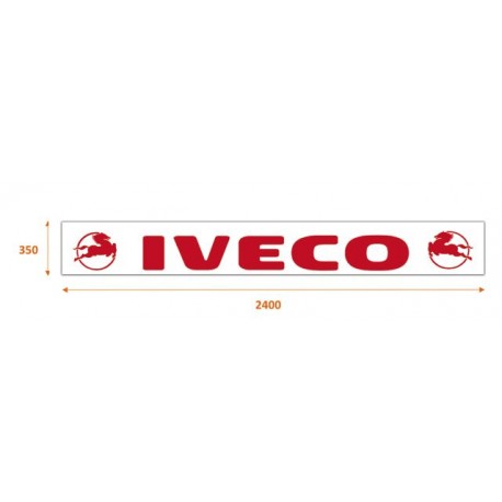 Faldilla trasera blanca 2400x350 logo IVECO rojo