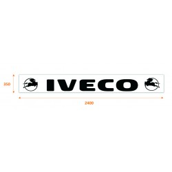 Faldilla trasera blanca 2400x350 logo IVECO negro