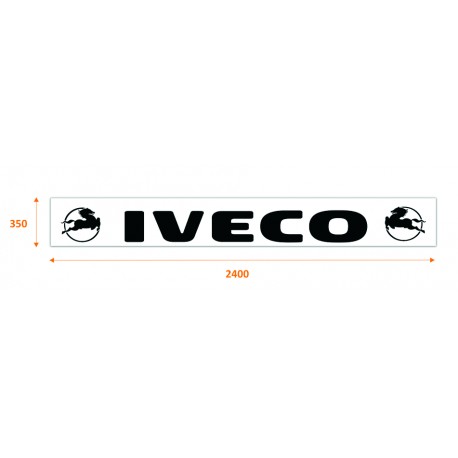 Faldilla trasera blanca 2400x350 logo IVECO negro