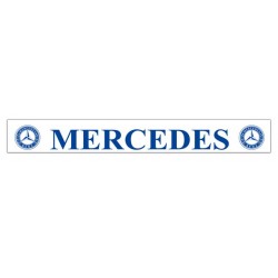 Faldilla  trasera blanca 2400x350 logo MERCEDES azul