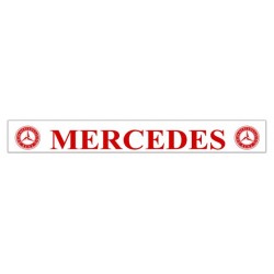 Faldilla  trasera blanca 2400x350 logo MERCEDES rojo