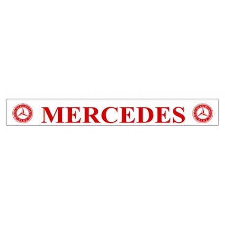 Faldilla  trasera blanca 2400x350 logo MERCEDES rojo