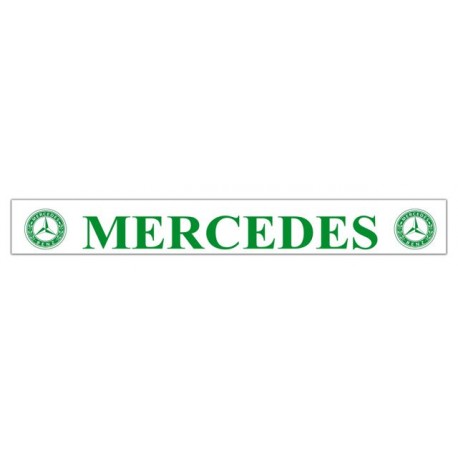 Faldilla  trasera blanca 2400x350 logo MERCEDES verde