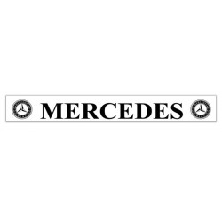 Faldilla  trasera blanca 2400x350 logo MERCEDES negro