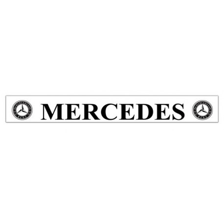 Faldilla  trasera blanca 2400x350 logo MERCEDES negro