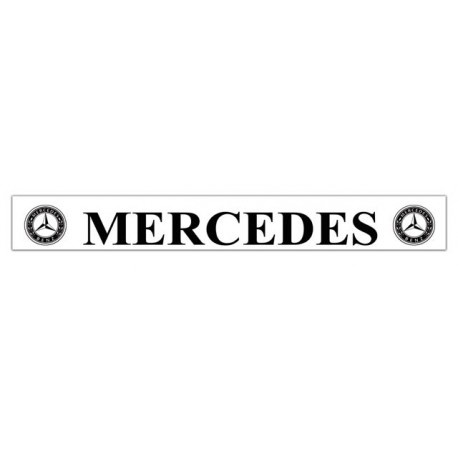 Faldilla  trasera blanca 2400x350 logo MERCEDES negro