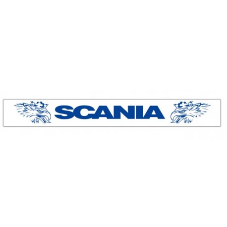 Faldilla  trasera blanca 2400x350 logo SCANIA azul