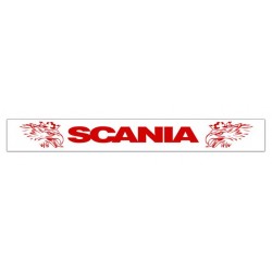 Faldilla  trasera blanca 2400x350 logo SCANIA rojo