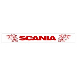 Faldilla  trasera blanca 2400x350 logo SCANIA rojo