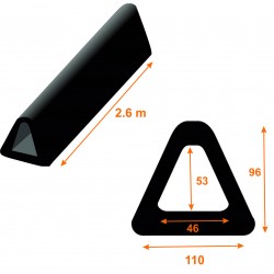 Perfil tope trasero de 110 de base KTP110