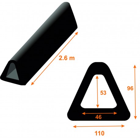 Perfil tope trasero de 110 de base KTP110