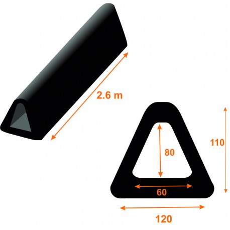 Perfil tope trasero de 120 de base KPT120